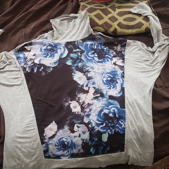 Apt 9 long sleeve floral turtleneck - Picture 4 of 4